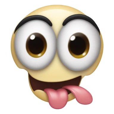 funny emoji laughing with feet and tongue out sticker