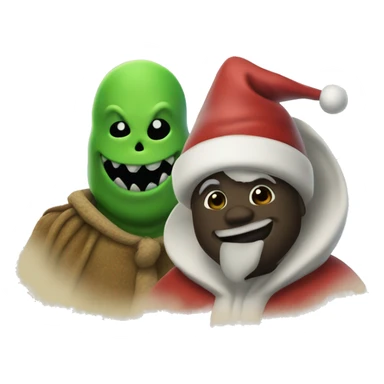 Santa and oogie boogie sticker