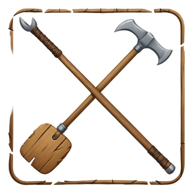 Primitive ancient club sticker