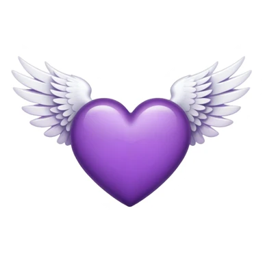 Purple Heart with wings sticker