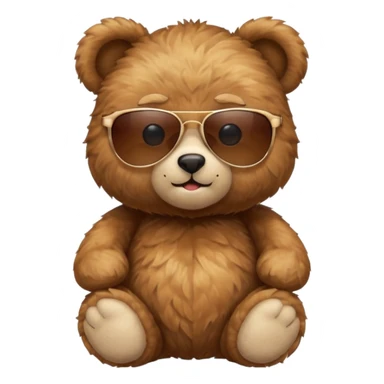 Teddy bear with sunglasses on sticker