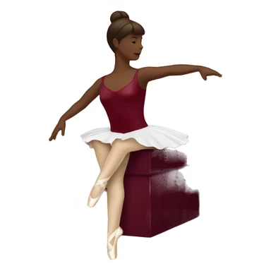 burgundy music box with a silhouette of a ballerina sticker