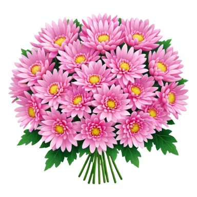bouquet of pink chrysanthemums sticker