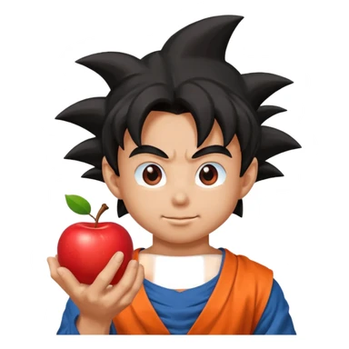 combine a fruit and goku sticker