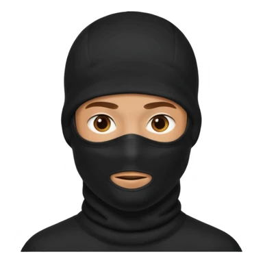 Man in black balaclava sticker