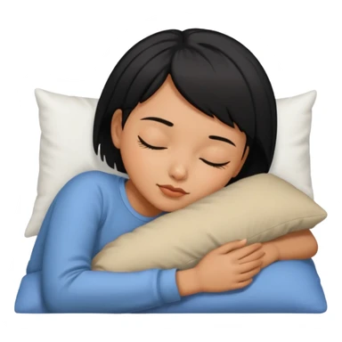 Sleeping black short-haired girl sticker