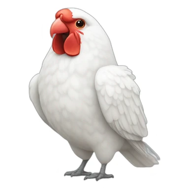 un agaporni blanco sticker