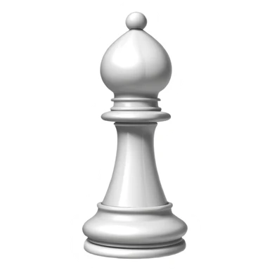 
chess bishop piece object, classic bishop shape with top slit, 3D cartoon, glossy material, soft shadow, mobile game icon style, centered, clean background, no text, no watermark
 sticker