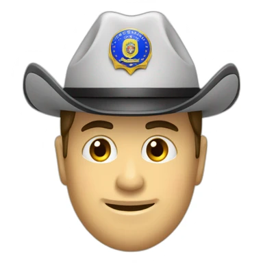 Policia nacional con sombrero de navidad sticker