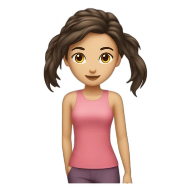 fille brune cheveux court sticker