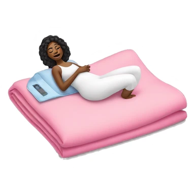 Heating pad , with black woman in pink sticker