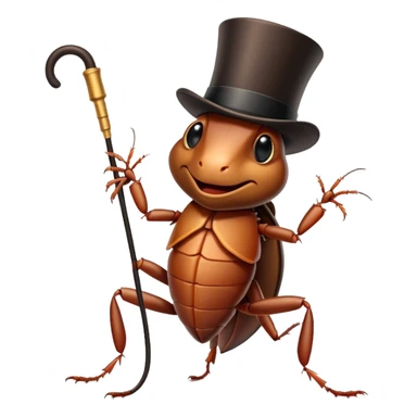 Cockroach dancing with a top hat and cane  sticker