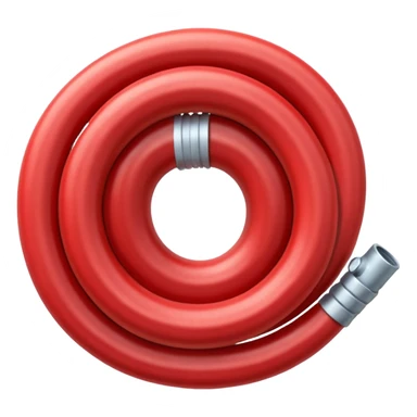 A red Hose – coiled water hose sticker
