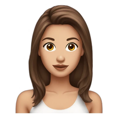 My beautiful brunette, brown eyed, Russian friend, with beautiful hair, that look like a model sticker