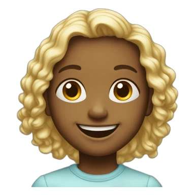 enfant avec un grand sourire sticker