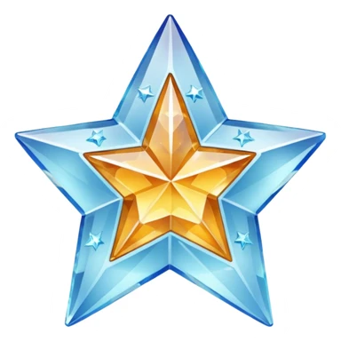 carved crystal star a shining "$" symbol sticker