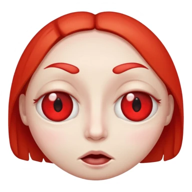 face with puffy, bloodshot eyes, droopy eyelids sticker