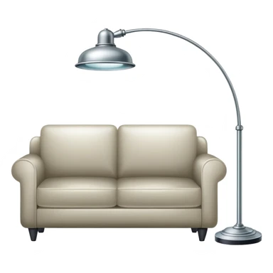 magnifying glass hovering over a couch and floor lamp, detective investigation sticker