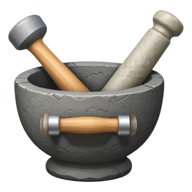 stone mortar and pestle sticker