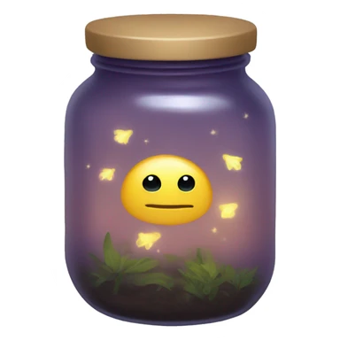 a jar of fireflies sticker