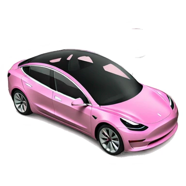 Pink Tesla model 3 dashboard sticker