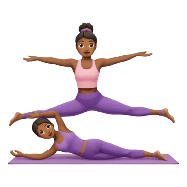 black woman doing pilates sticker