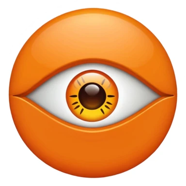 Ojo turco color naranja turco en color naranja sticker