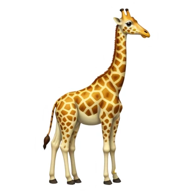 High resolution giraffe leaning to eat  sticker