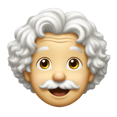 albert einstein happy Toddler face sticker