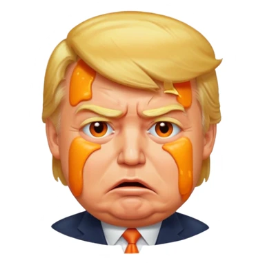 Donald Trump as crying bloated bag of oranges sticker