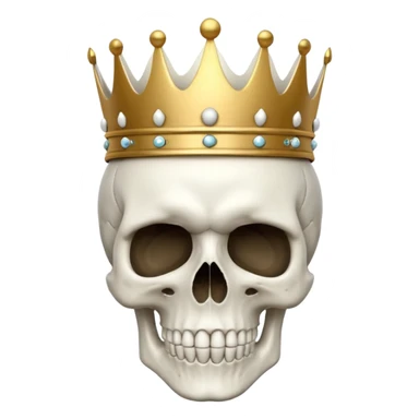 Skull with Crown PNG sticker