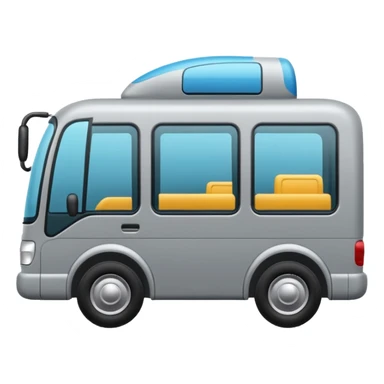 Crea un emoji de transporte público en color gris sticker