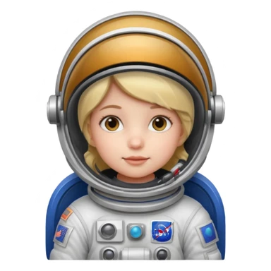 Girl kid in Astronaut Uniform
 sticker