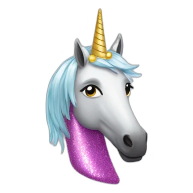 Une licorne qui fait caca des paillettes sticker