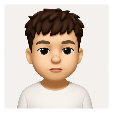 Convert this photo to a 3D emoji in Apple style, keeping the clothes as they are. The style should resemble Apple's emoji style with 3D characteristics, preserving the clothing details as shown in the reference image. sticker