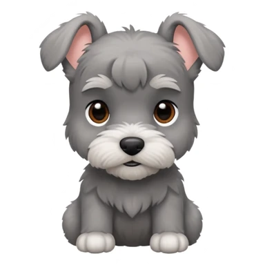 Schauzer mini gris perro mas cute sticker