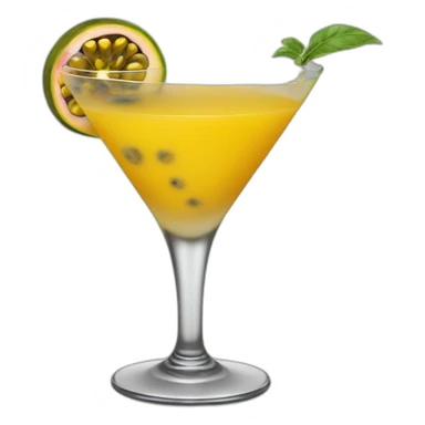 Martini passion fruit cocktail sticker