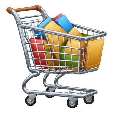 shopping cart vintage like a sticker sticker