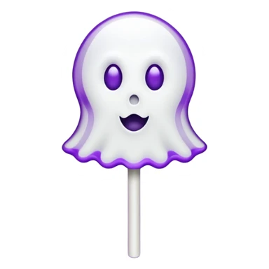ghost lolipop purple and white sticker