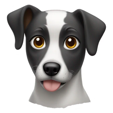 Staff dog wth black patch on right eye sticker