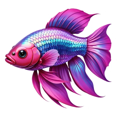 Pink betta fish sticker