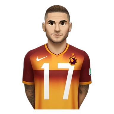Mauro icardi with Galatasaray jersey sticker