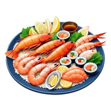 Japanese meals of seafood sticker
