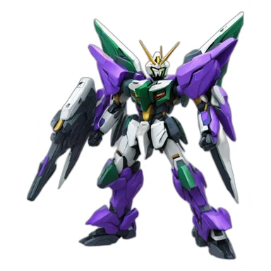 purple and green gundam barbatos sticker