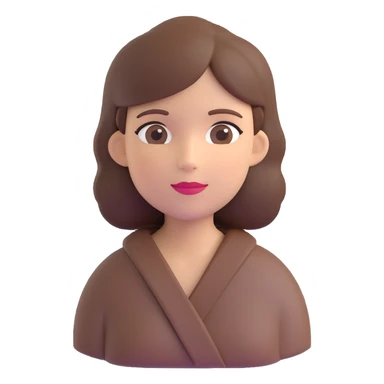 a friendly and approachable mom with brown hair sticker