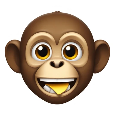 A monkey that eats nuts deliciously sticker