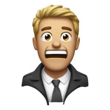 man yelling  sticker