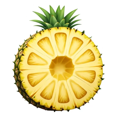 A piece of a pineapple slice sticker