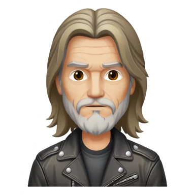 old motorcycle biker guy with long hair sticker