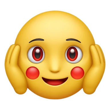 crate a yello emoji folding its arms with red eyes sticker